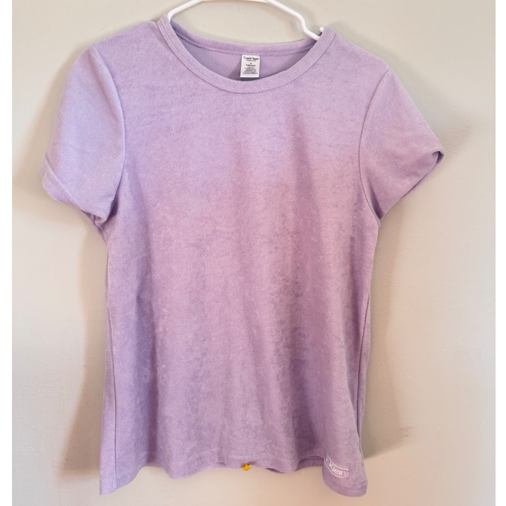 Calvin Klein Sleepwear Lavender Purple Terry Cloth Lounge Top Shirt Medium